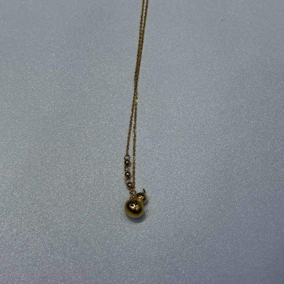 足金葫芦项链精致时尚精美3.5g
