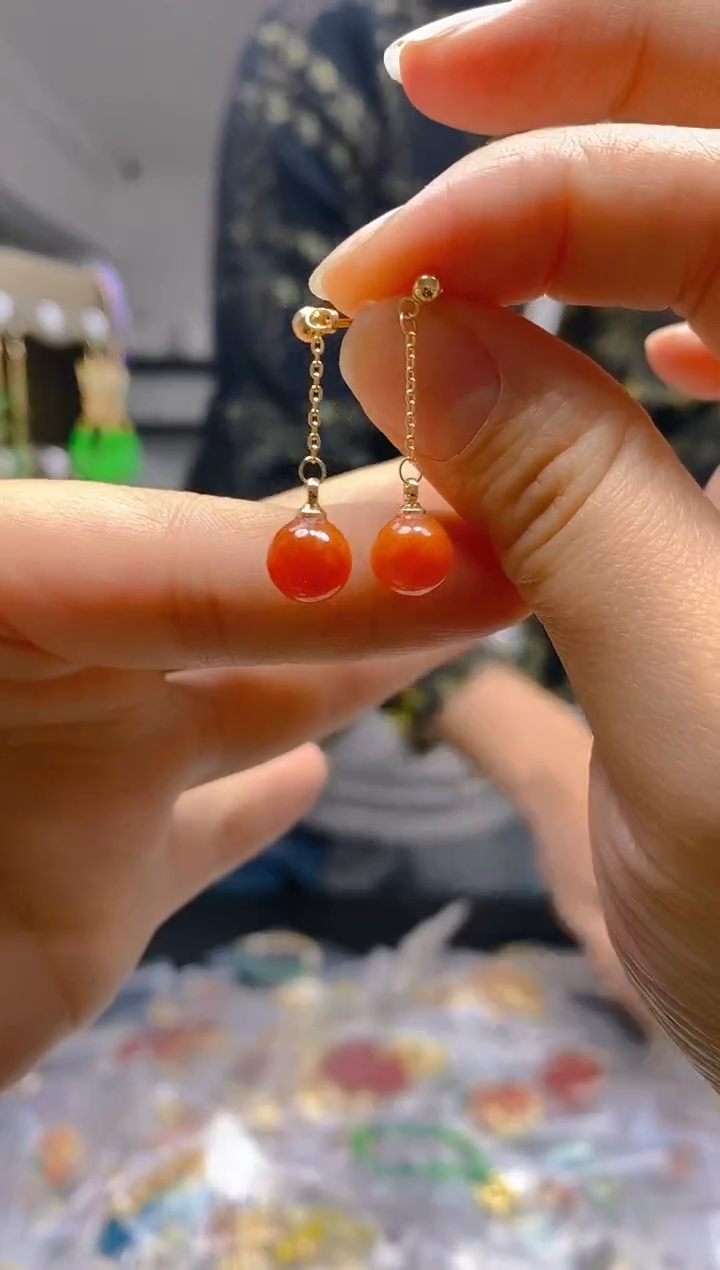 【闪购商品】翡翠耳饰合金098翡翠耳钉