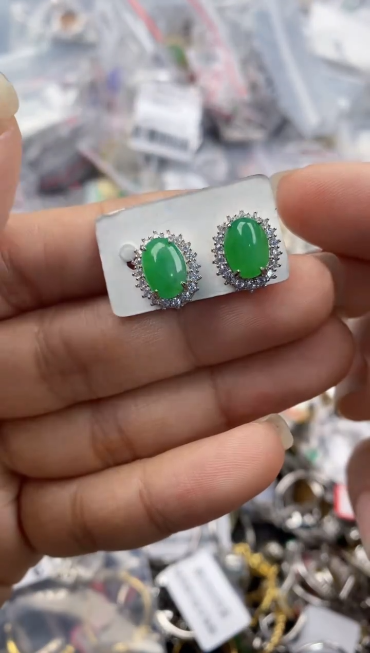 银S925镶嵌戒指翡翠111                   5