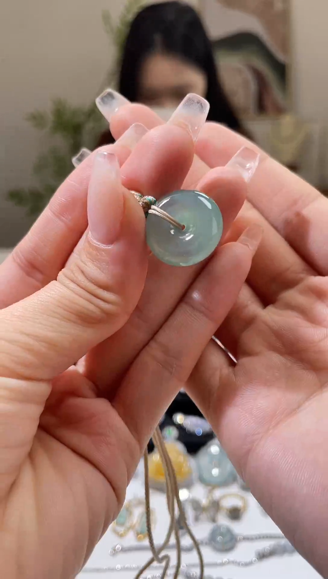 吊坠(不含链)未镶嵌翡翠平安扣