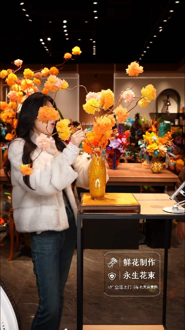 手工艺品琉璃手工花器花束空运包邮送货上门-以图片为准    