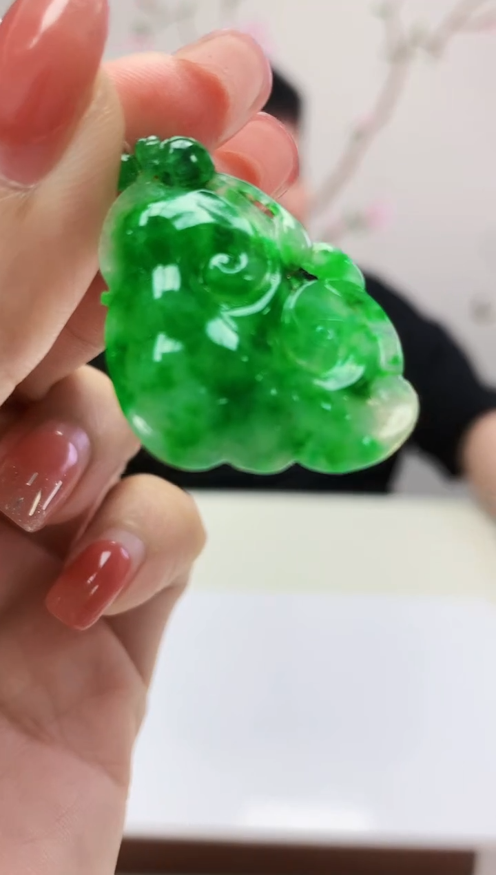 定制翡翠未镶嵌888xm-毛货如意16赠金扣
