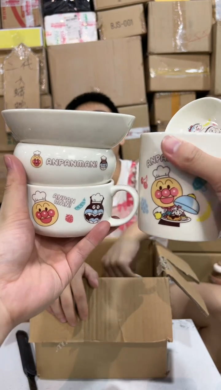 瓷片面包超人6件套