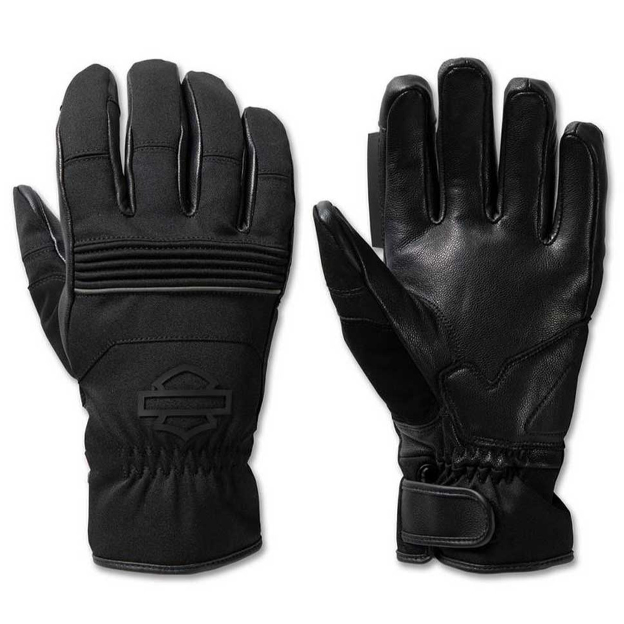 Harley Davidson/哈雷戴维森冬季骑行保暖加绒触屏全指手套