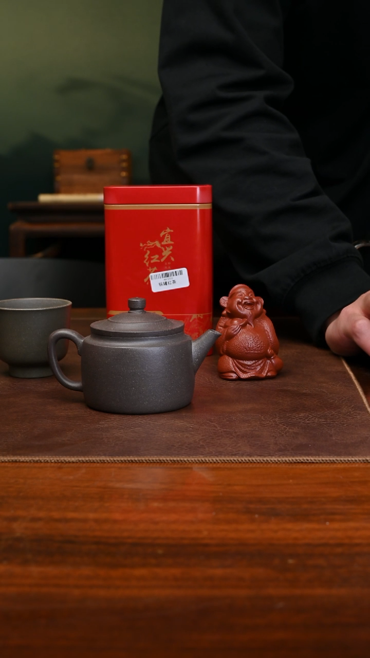 【闪购商品】紫砂茶壶云钟天青泥130cc