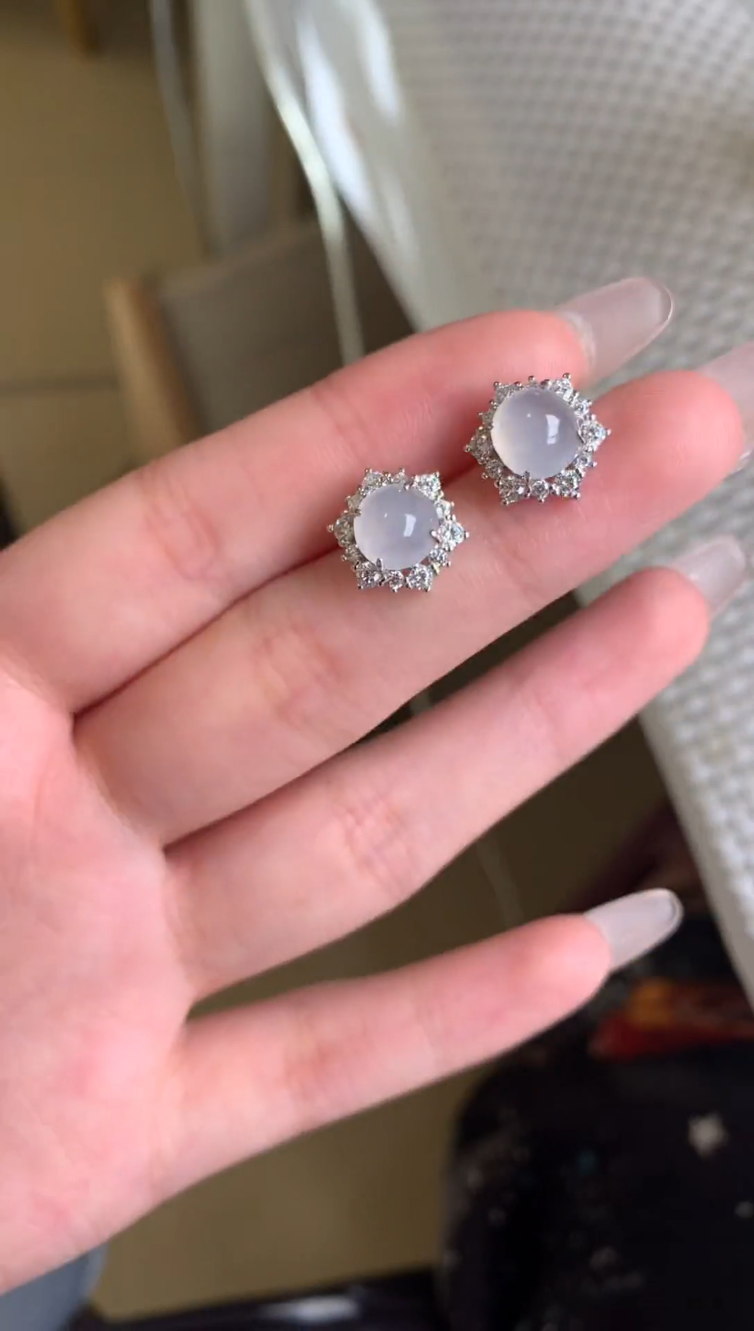 银S925镶嵌戒指翡翠耳饰13