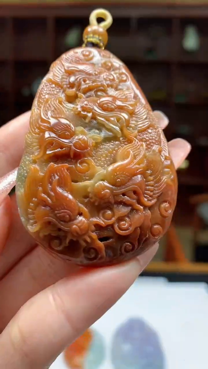 【闪购商品】定制翡翠未镶嵌1081ry-毛货挂件35