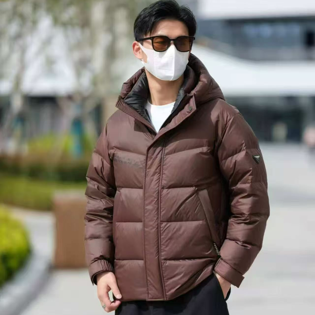 9号加厚面包服羽绒服连帽休闲户外风男装冬季新款防寒羽绒服