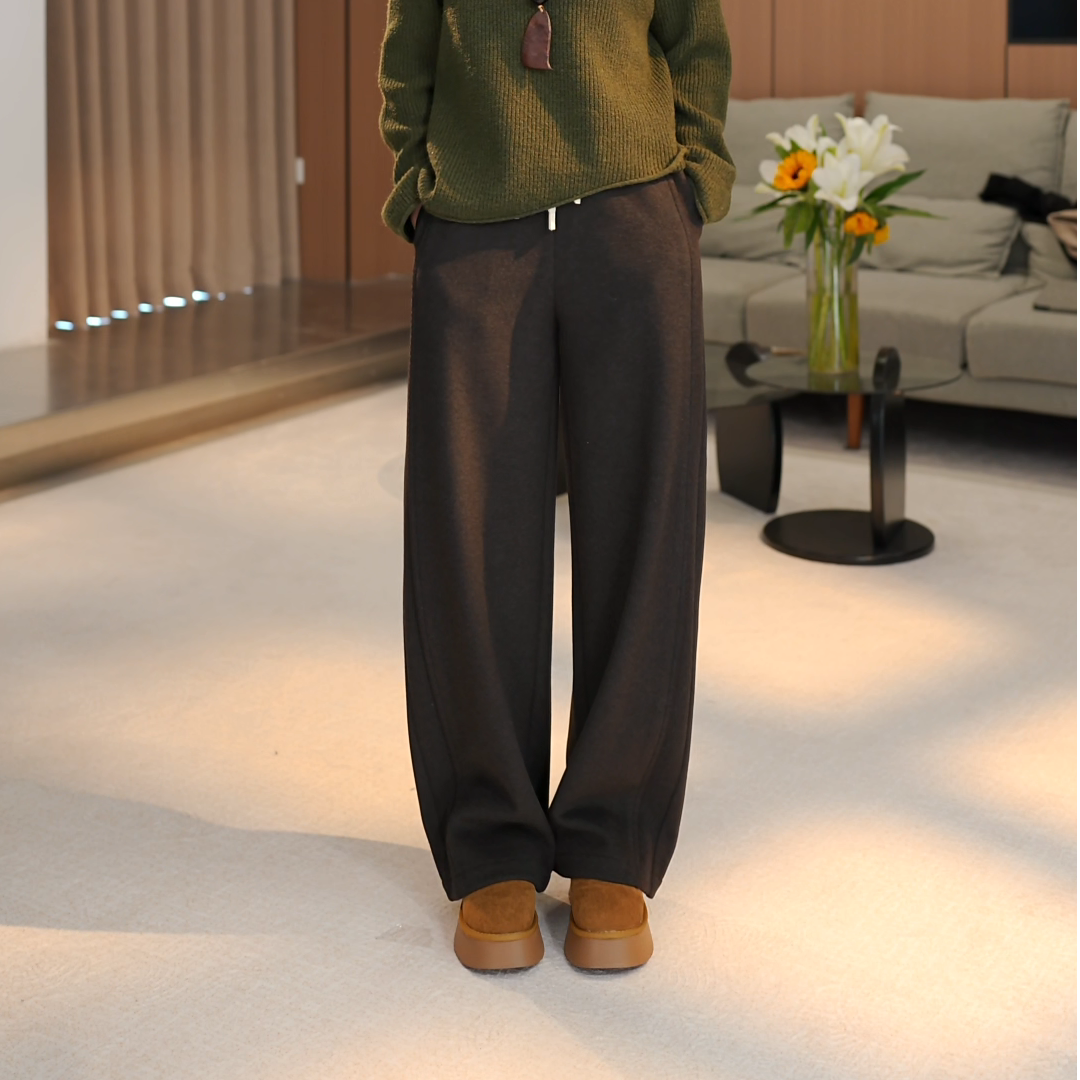 秋冬款高腰通勤时尚显瘦裤子百搭休闲简约