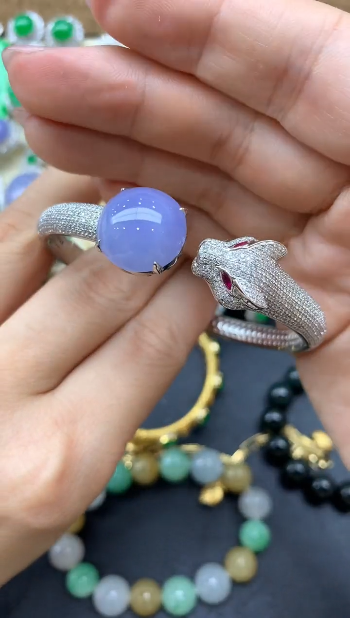 【闪购商品】翡翠手镯18K金镶嵌405-中国好珍宝