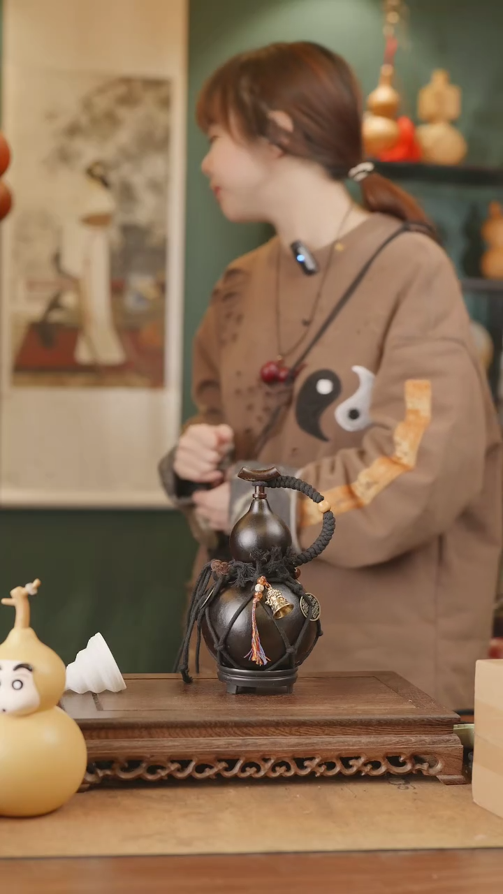 【闪购商品】73号精品天然大漆工艺防渗内胆酒葫芦~