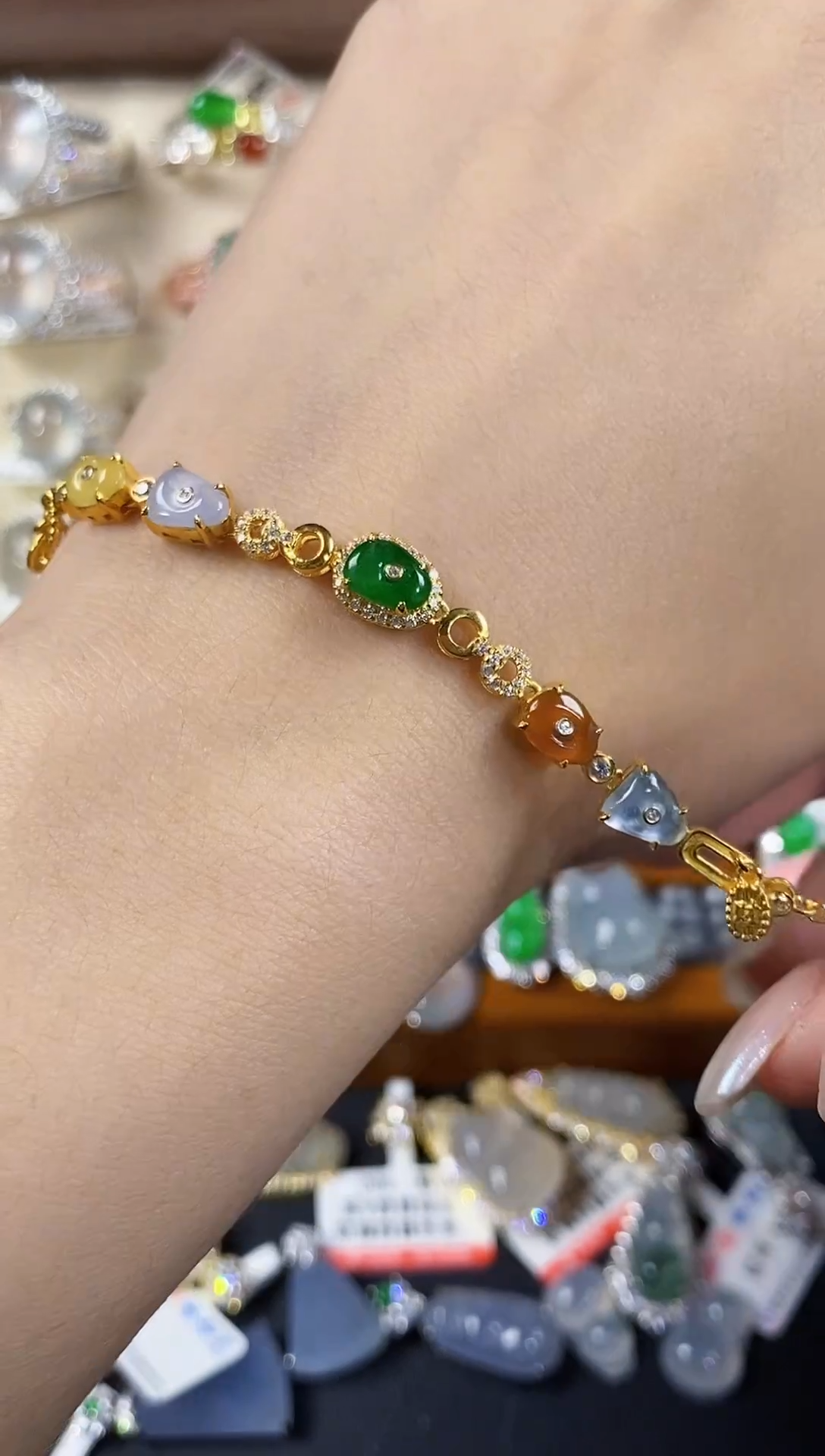 银S925镶嵌戒指翡翠天然A货翡翠106