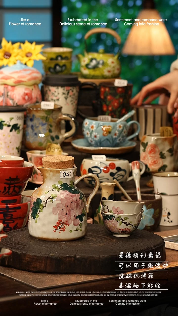 陶瓷景德镇高温釉下彩手工手绘款式@A0041@