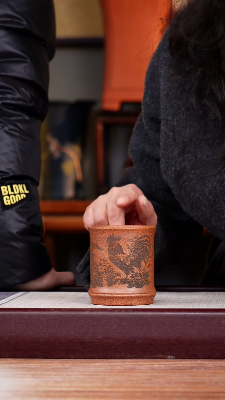 【闪购商品】紫砂花盆大吉大利主人杯一只