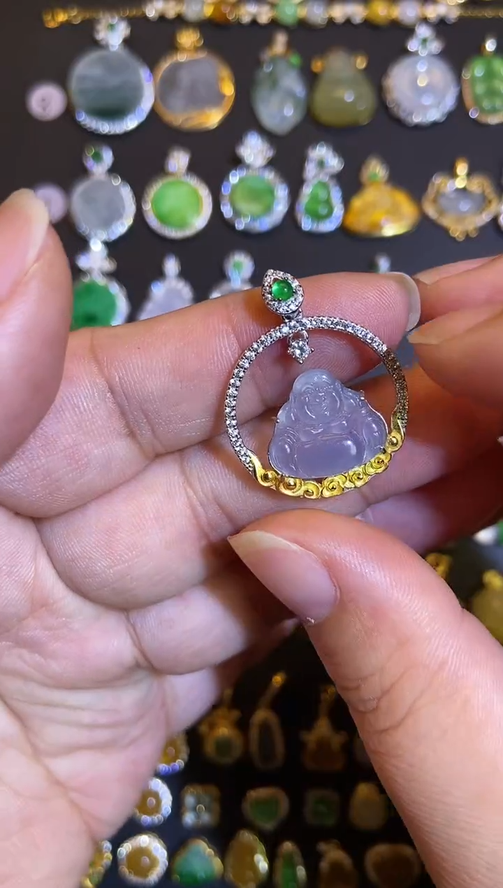 吊坠(不含链)银S925镶嵌翡翠1