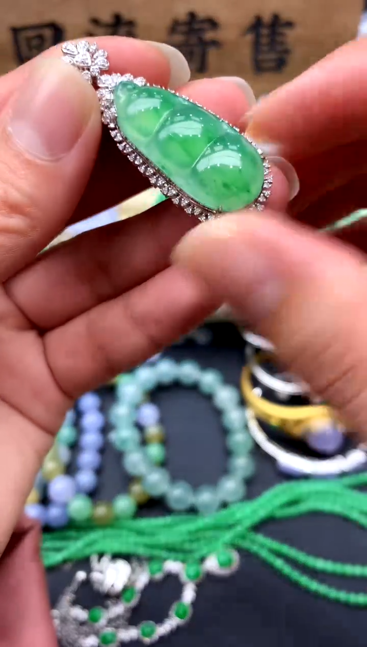 【闪购商品】翡翠颈饰18K金镶嵌395-中国好珍宝