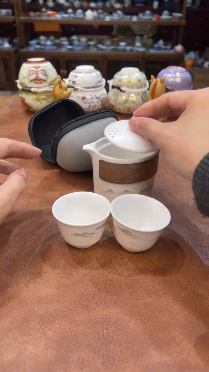真的很便宜会开片的旅行茶具