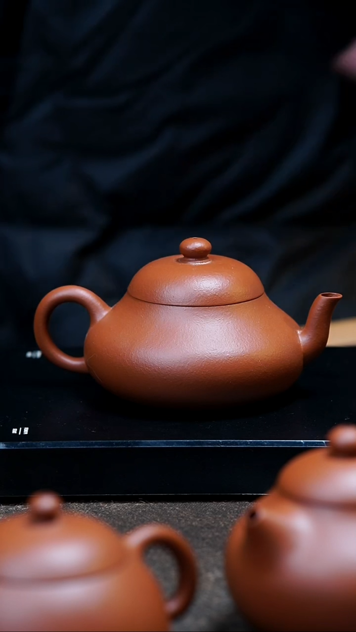 茶壶紫砂芝**门暇 君德 120毫升 生砂朱泥
