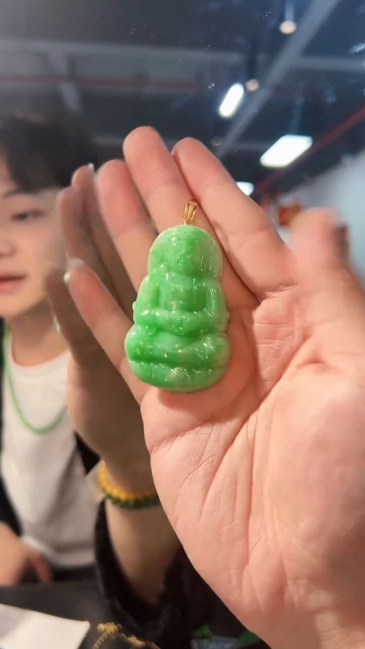 【闪购商品】翡翠颈饰18K金镶嵌缅料A货/支持复检/一件