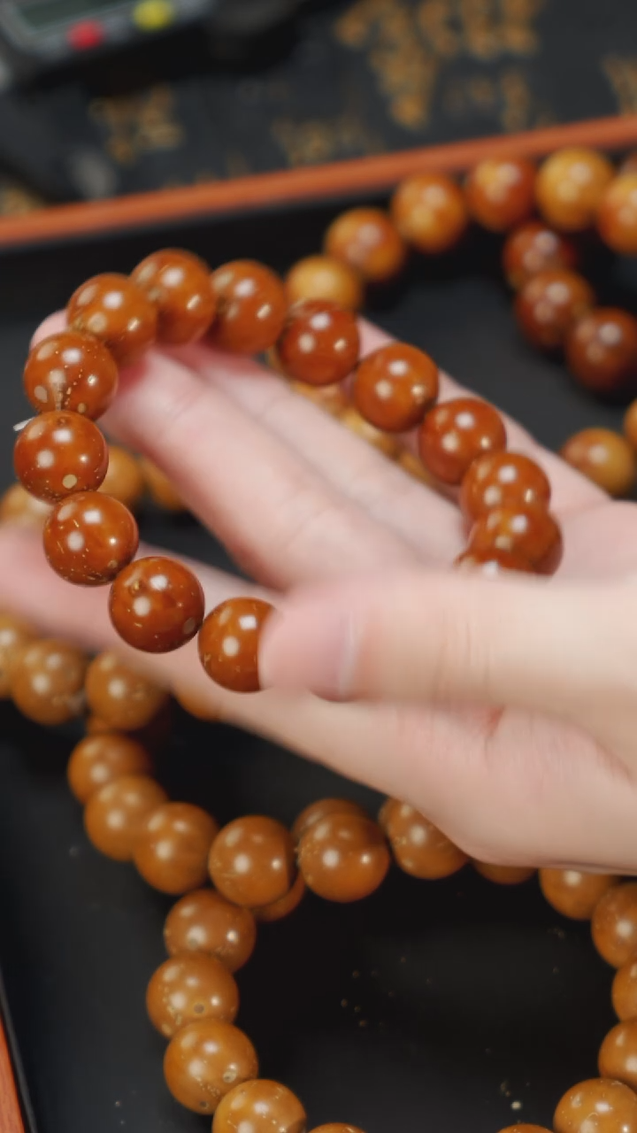 紫金鼠手串纯色光珠14+