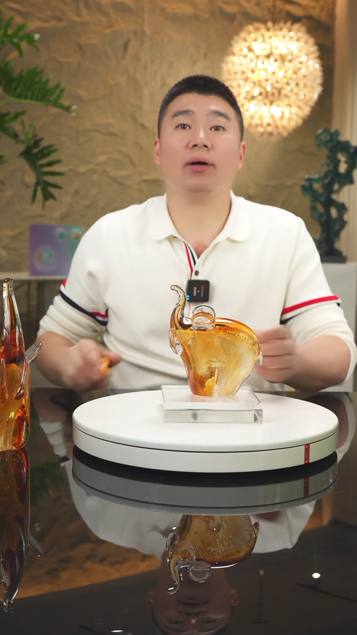 【闪购商品】瓷片设计款大象摆件小号