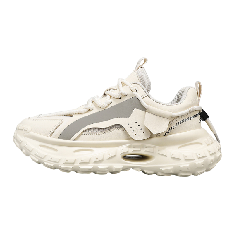 CaldiceKris正品头层牛皮冬季男女复古厚底K情侣运动鞋休闲老爹鞋