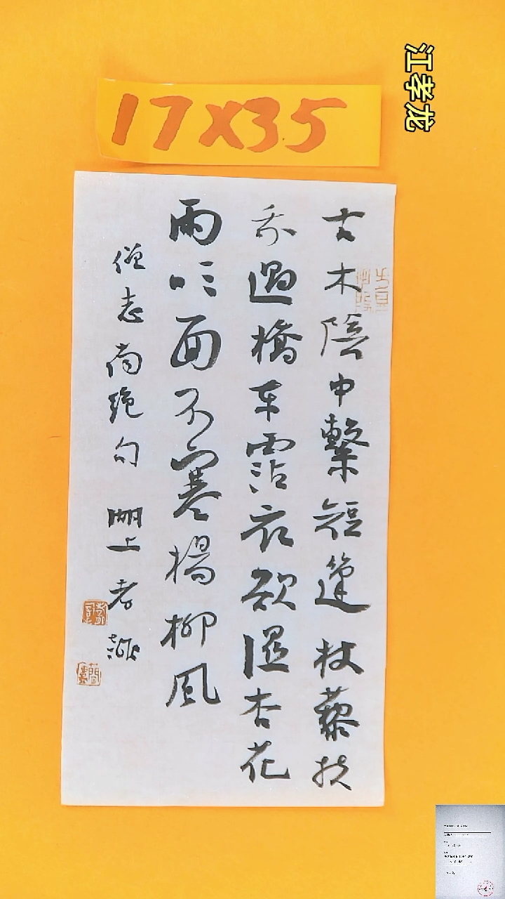【闪购商品】书法江孝龙获奖同款字体南绝句17*35