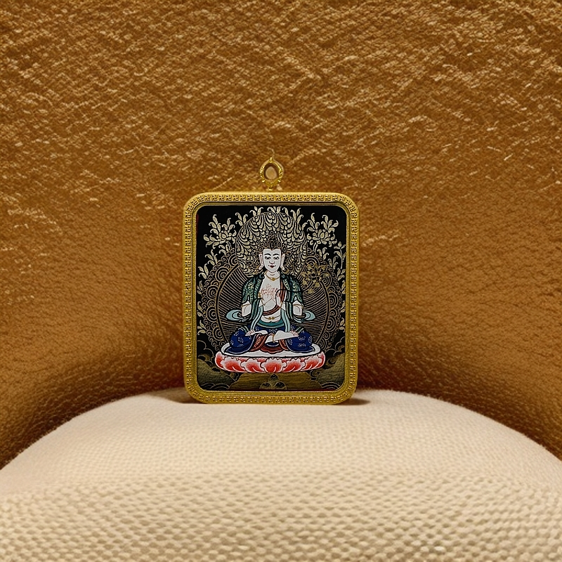 【马•特价】大势至菩萨唐卡，4.0cm*5.0cm