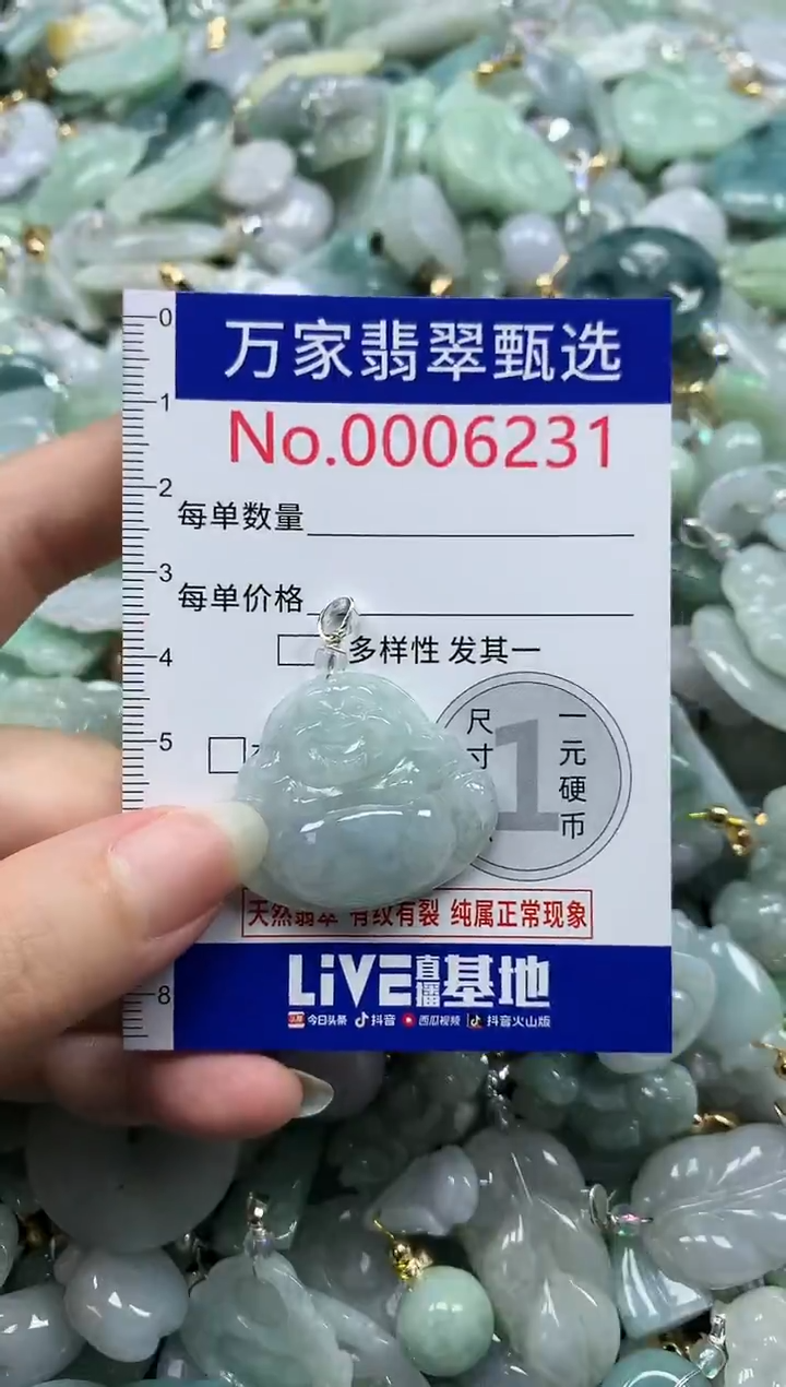 吊坠(不含链)未镶嵌翡翠6231