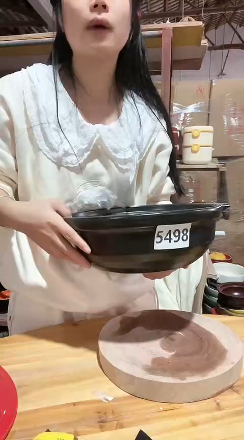 陶5498大瑕疵黑锅不带盖不圆打磨
