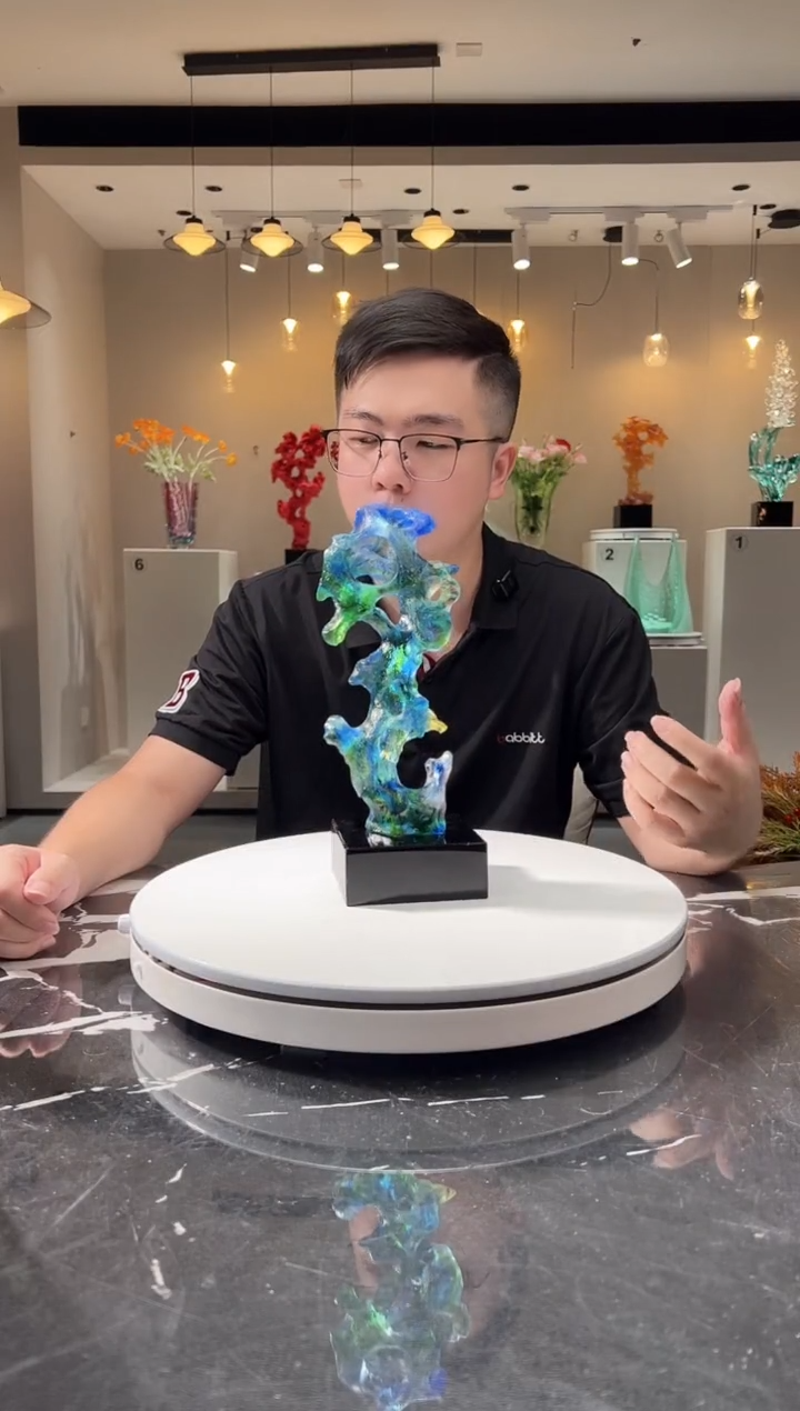 摆件巴比特美学-蓝绿小号太湖石