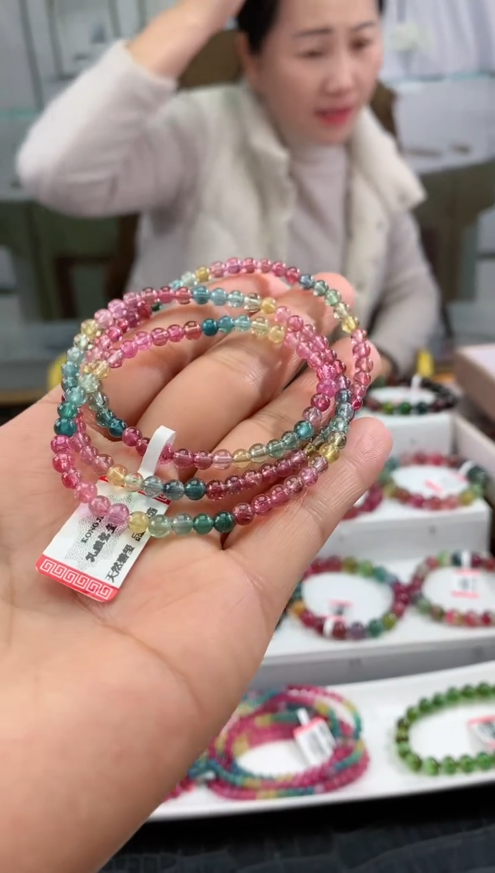 【闪购商品】碧玺手串未镶嵌多样性发一条