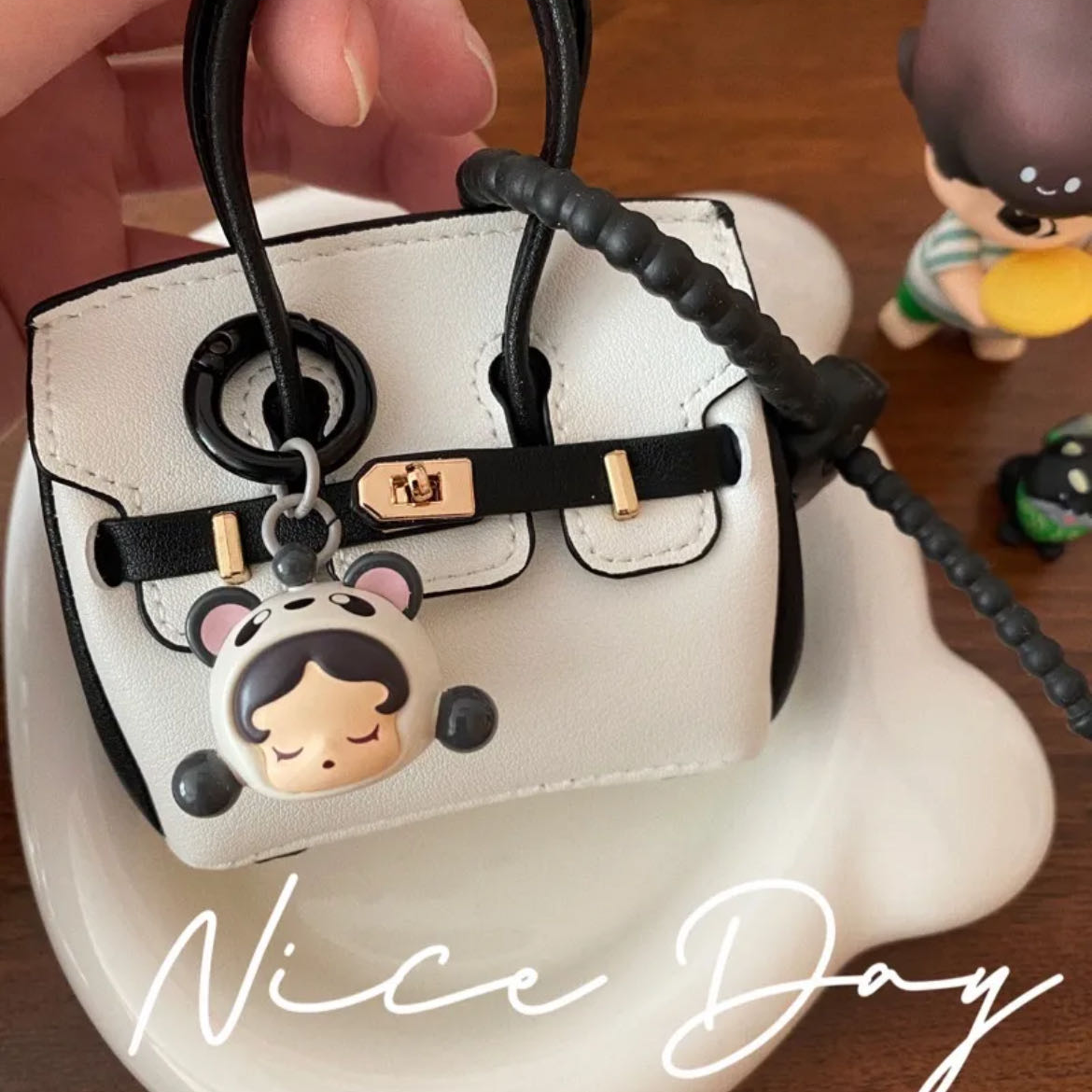 萌粒DIY迷你包挂件耳机包车钥匙包卡包时尚挂件可爱创意