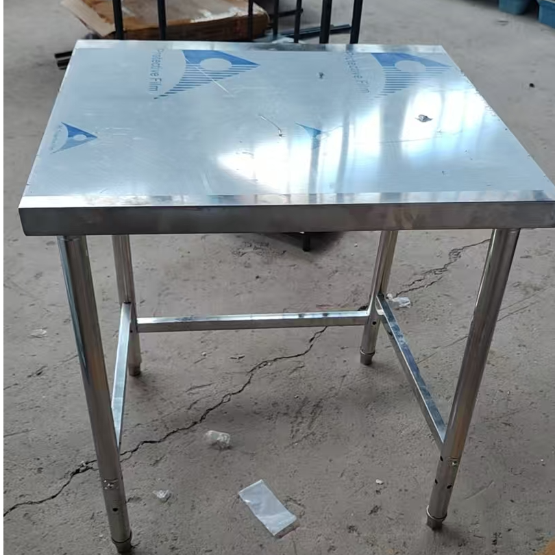 28号瑕疵201直角工作台70*60*80单层厨房置物架