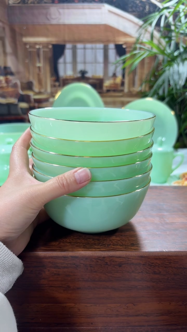 【闪购商品】...5.5英寸玉瓷碗6个口径13.8厘米