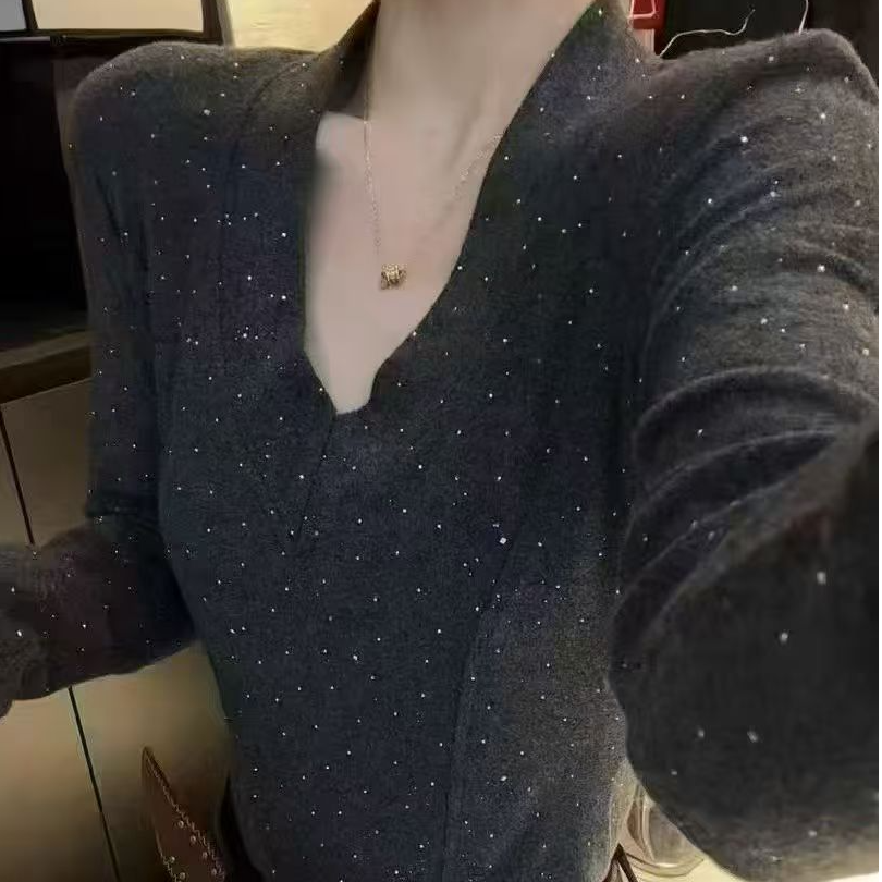 SHUSHU 年款重工满天星打底衫T恤