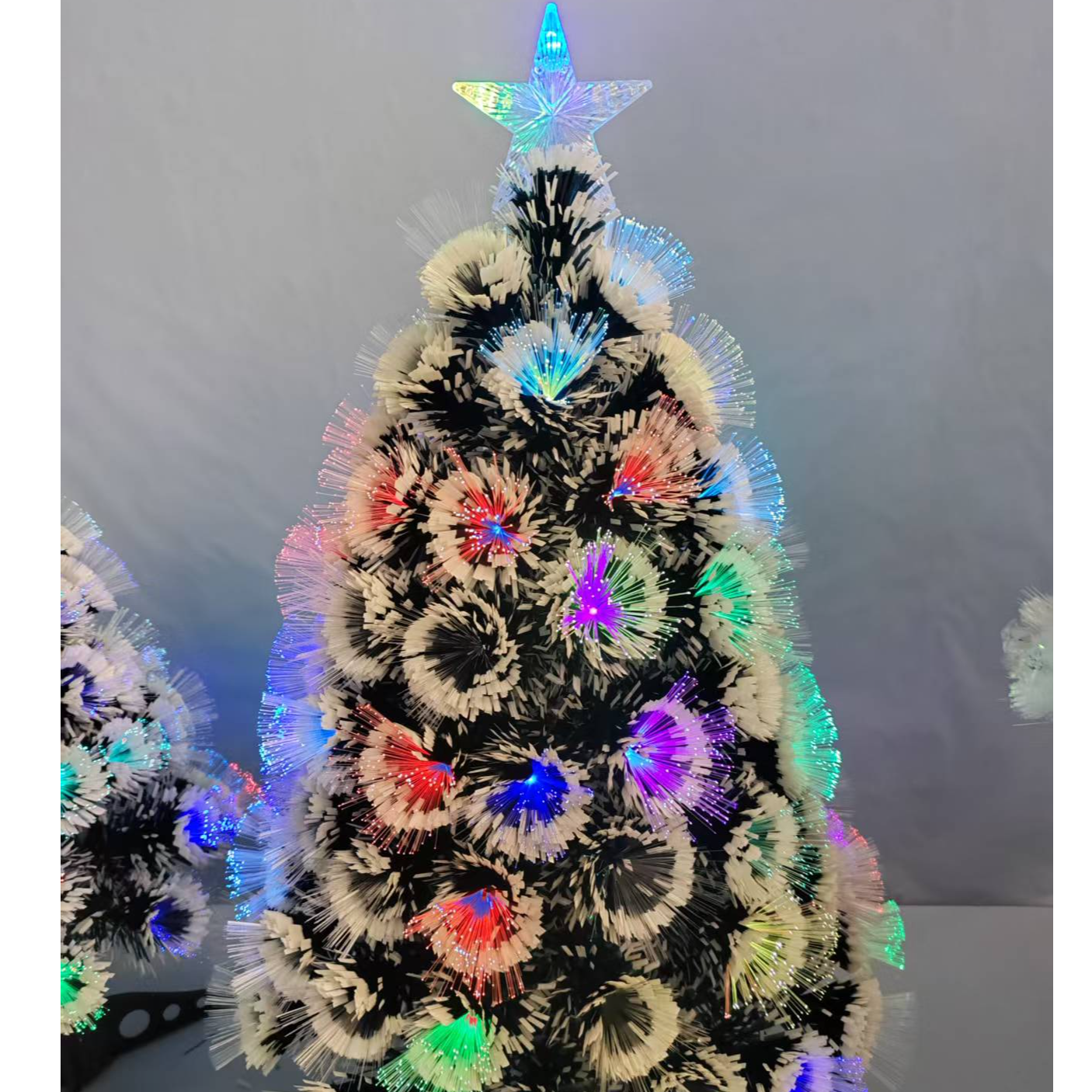 【七彩光纤头--雪花款】新款发光加密圣诞树家用高级感diy新年装饰