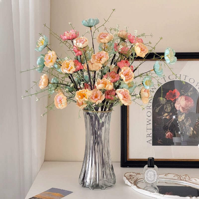 仿真杜鹃花轻奢高端摆设干花花束餐桌插花装饰高级感假花摆件