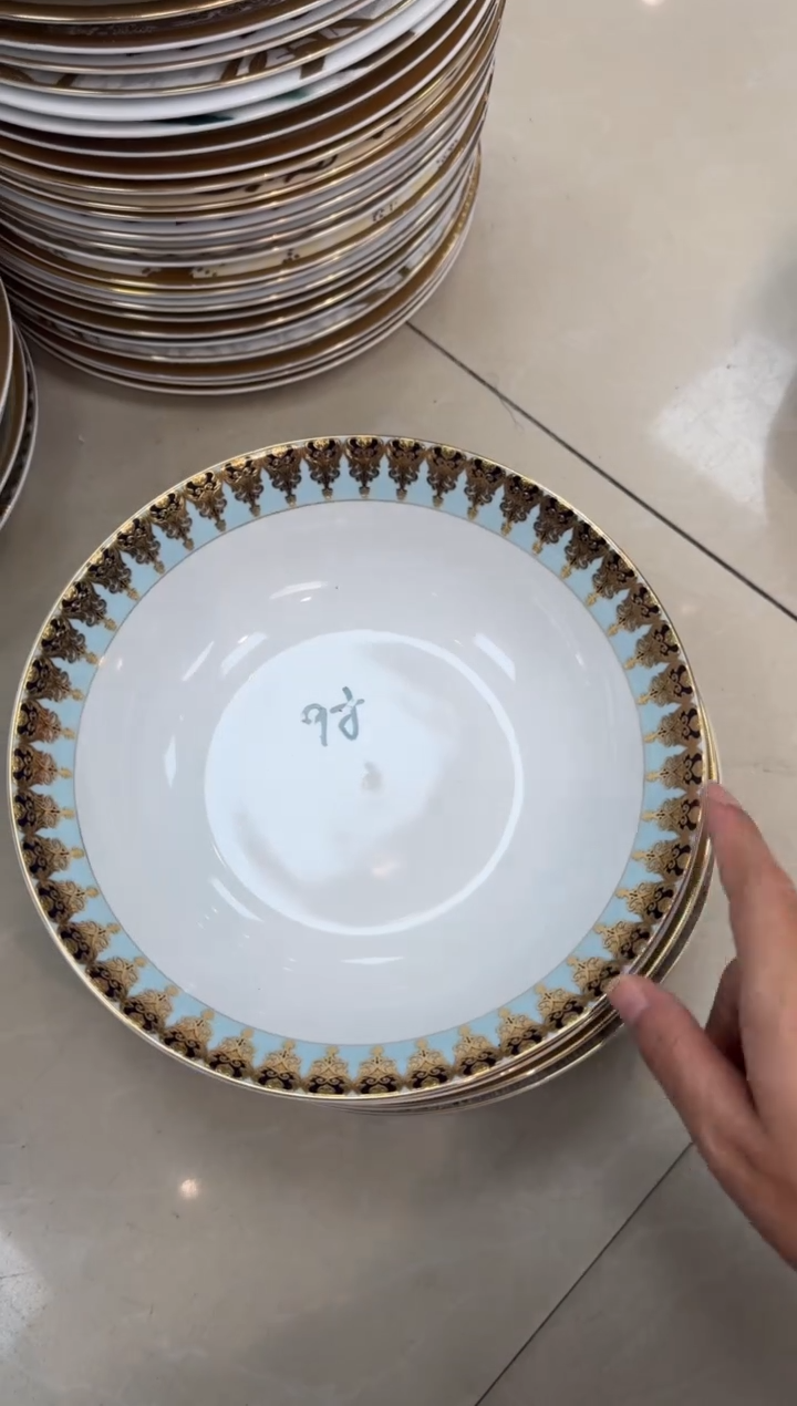 【闪购商品】瓷片9英寸汤碗  福利微瑕