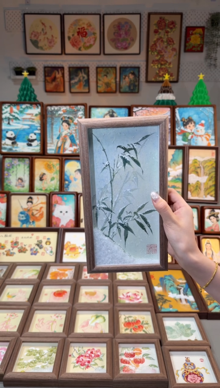 国画雪竹 手绘国画28