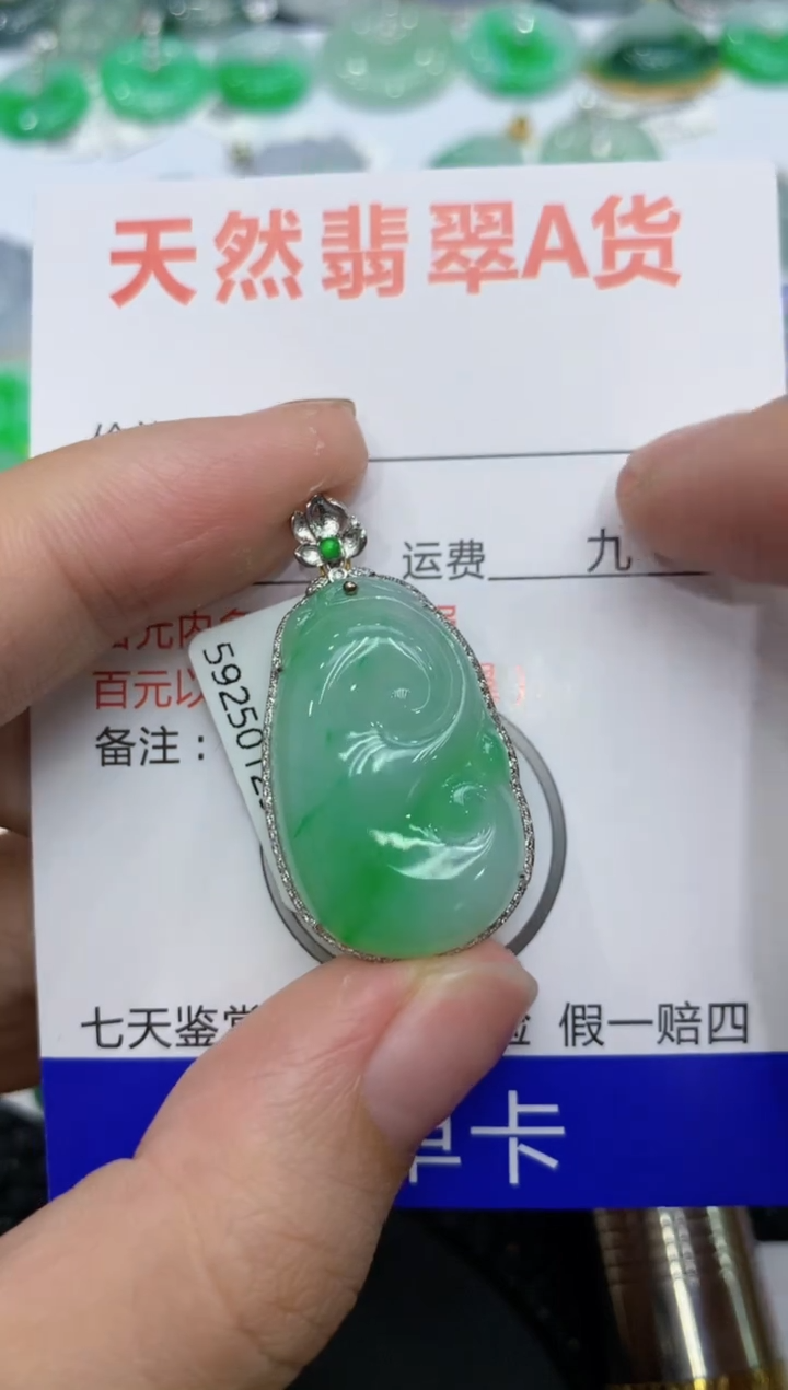 【闪购商品】翡翠颈饰18K金镶嵌1111111111