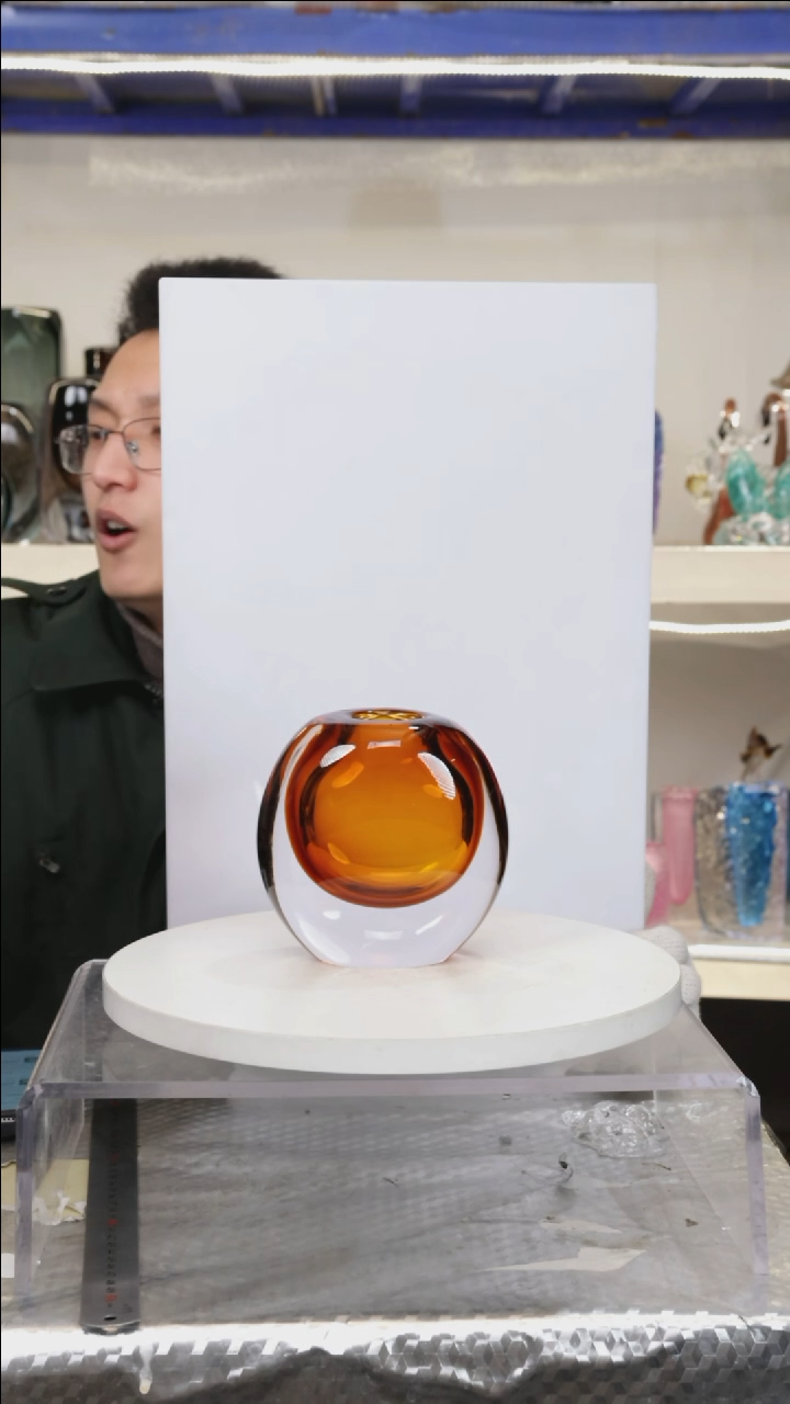 【闪购商品】琉璃【幻彩】高13精品琉璃正常手工痕迹