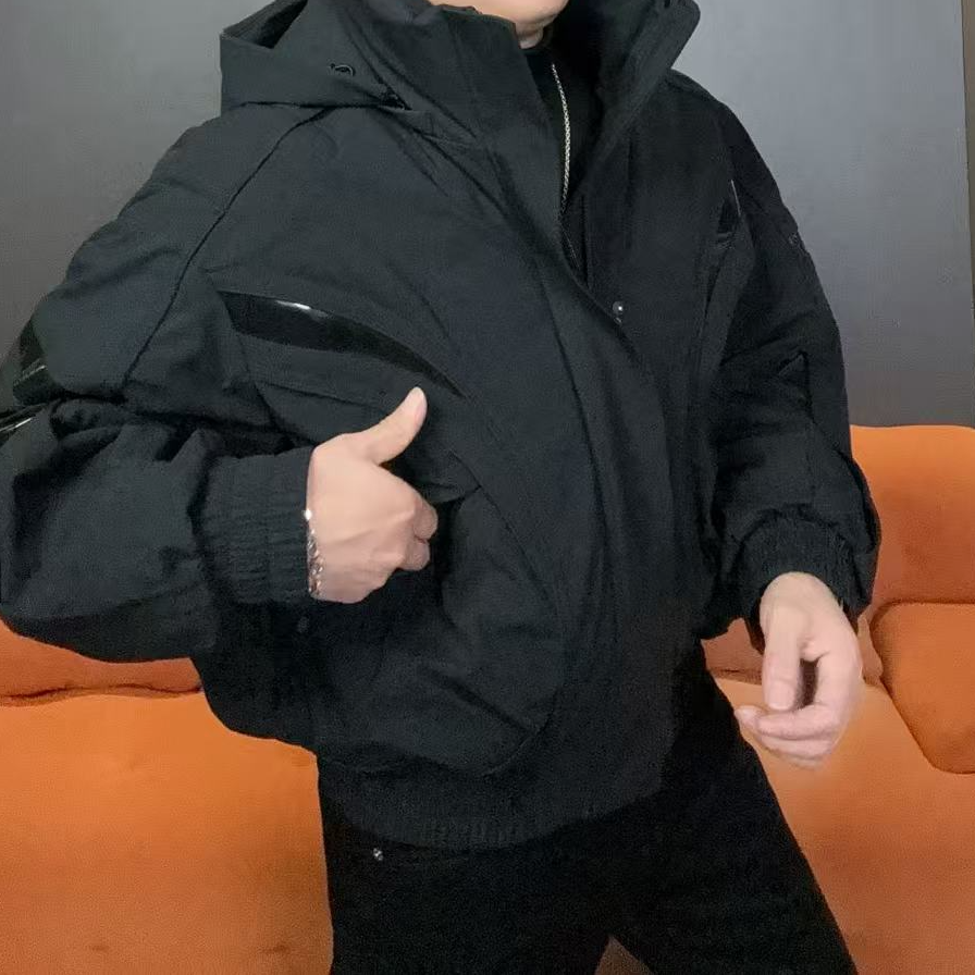 【机能潮酷风】男士可脱卸帽羽绒服机能风潮流大口袋冬保暖抗寒防风