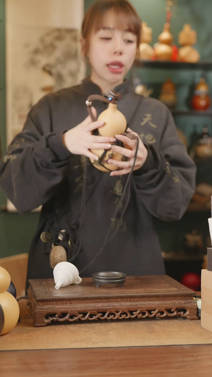 【闪购商品】348号精品天然大漆工艺防渗内胆酒葫芦~