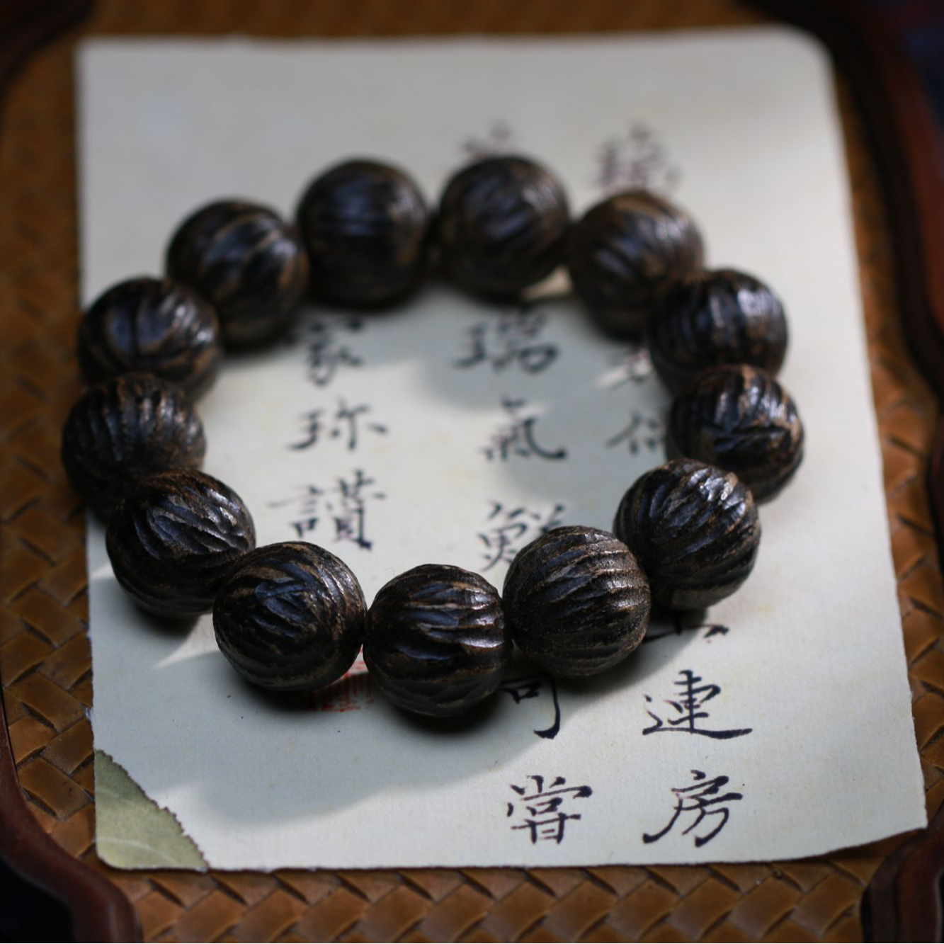 【曹总文玩】沉香木串（多样性发其一)SCX203