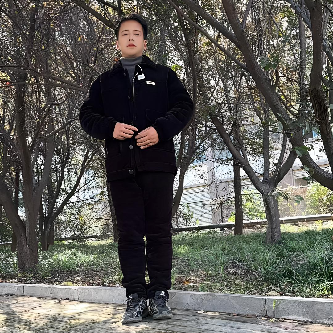 新款黑绒三层加厚雪尼尔家居服套装秋冬款夹克睡衣男冬款时尚轻奢