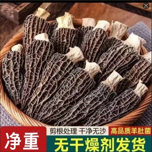 高山头茬六妹无硫羊肚菌精品煲汤干货菌菇云