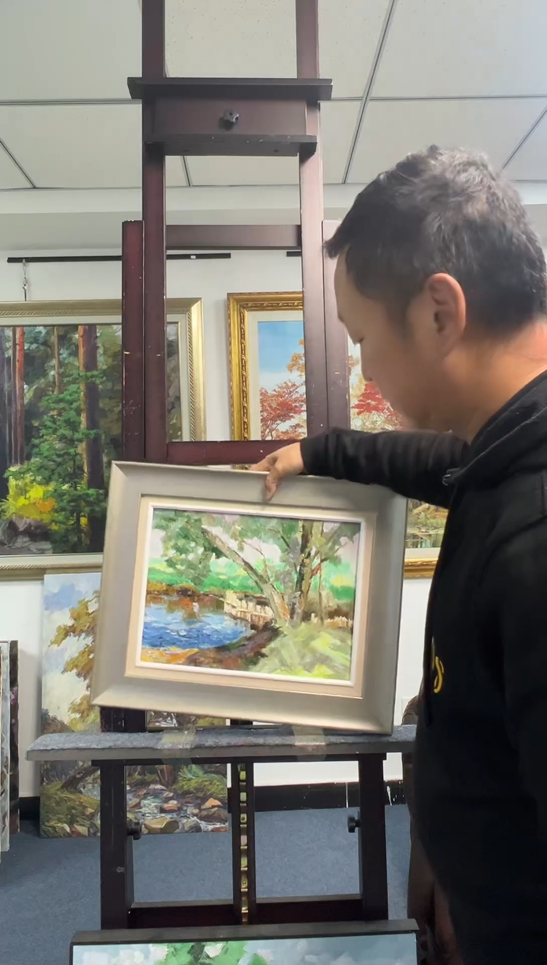 油画燃***烟原创手绘