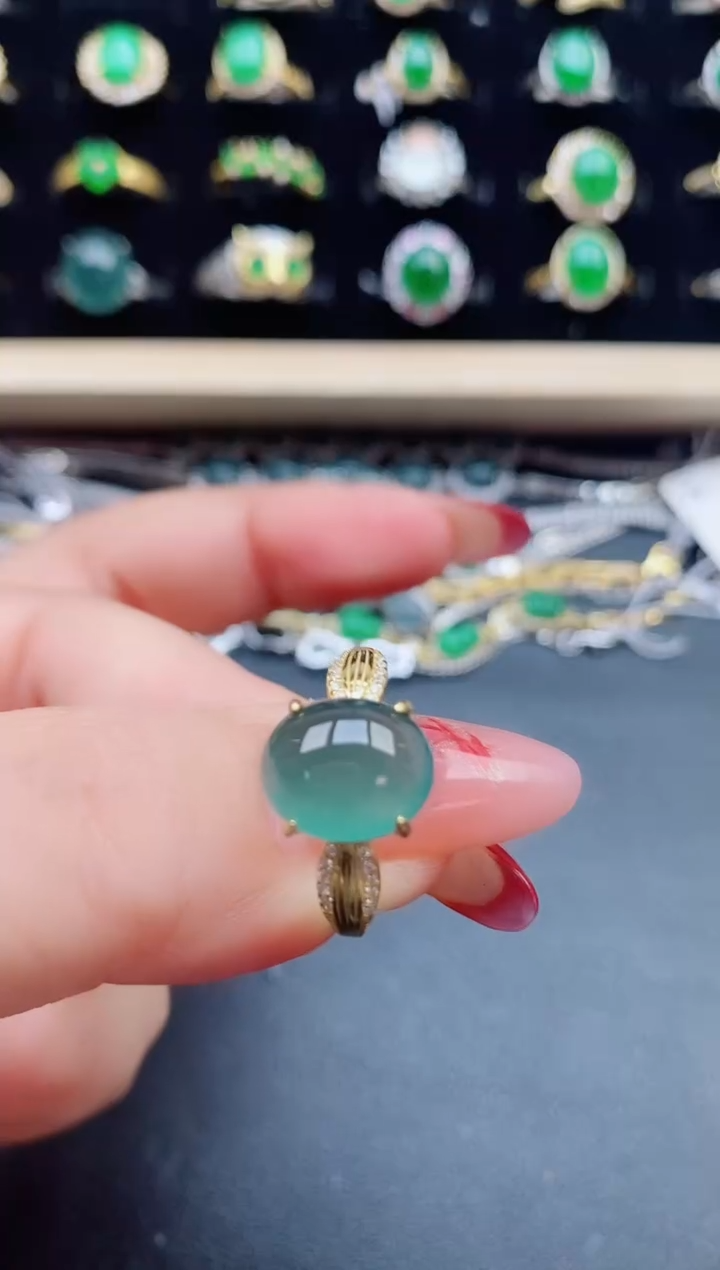 【闪购商品】翡翠戒指银S925镶嵌321321