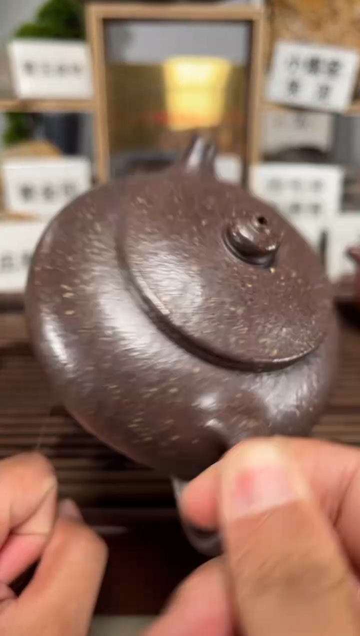 紫砂茶壶粗砂天青黄金